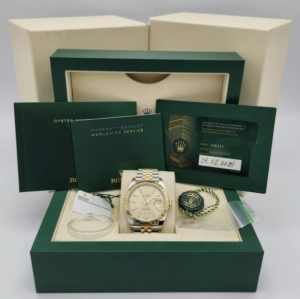 UNWORN 2024 Rolex Datejust 41mm Motif Dial 126333 Jubilee Full Set